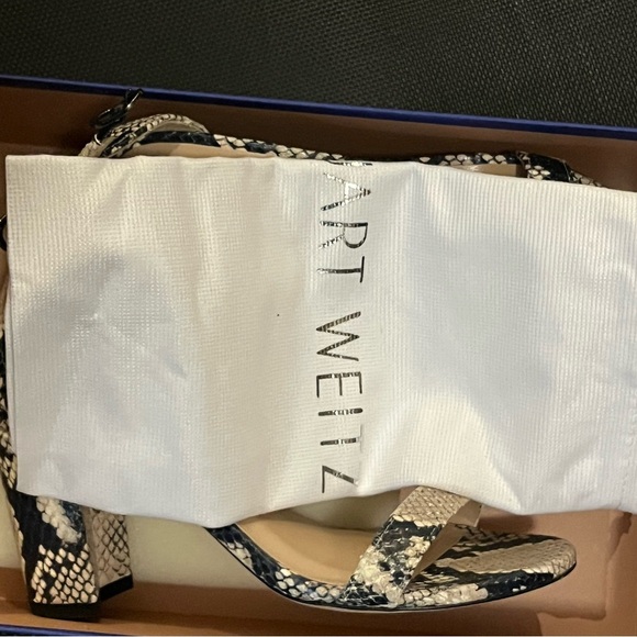 New in Box Stuart Weitzman Nearly Nude Heels in Roccia Animal Print - Picture 2 of 4